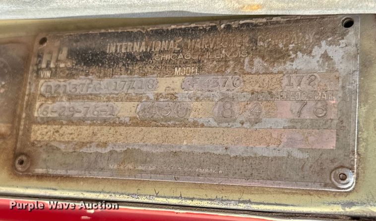 image for item EJ0318 1976 International  Transtar 4300 dump truck