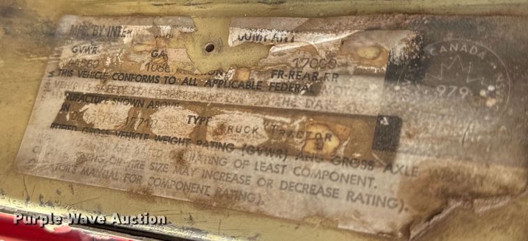 image for item EJ0318 1976 International  Transtar 4300 dump truck