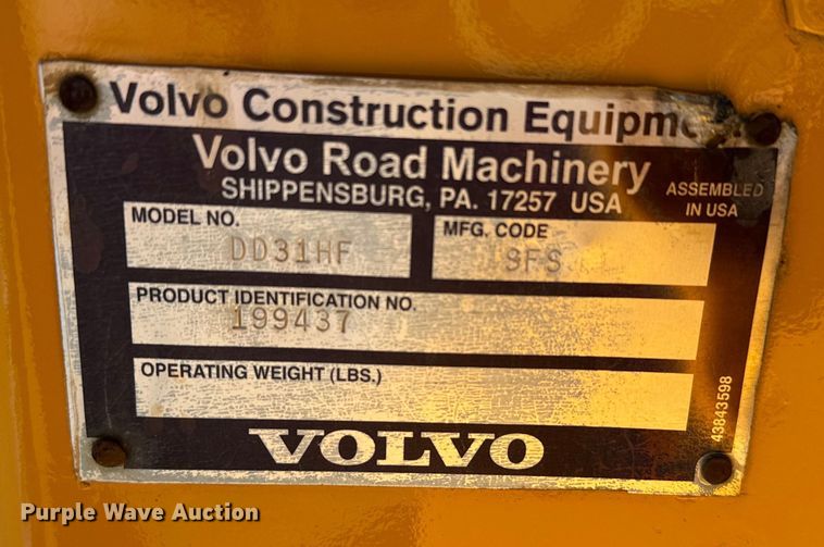image for item EJ0326 2008 Volvo DD31HF double drum vibratory roller