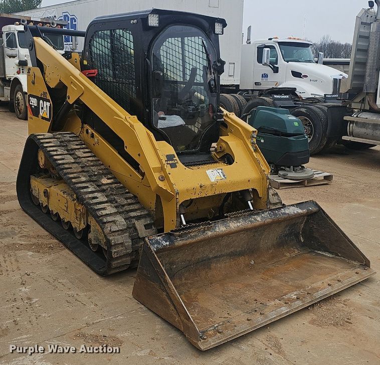 image for item EJ6100 2019 Caterpillar 299D2 tracked skid steer loader