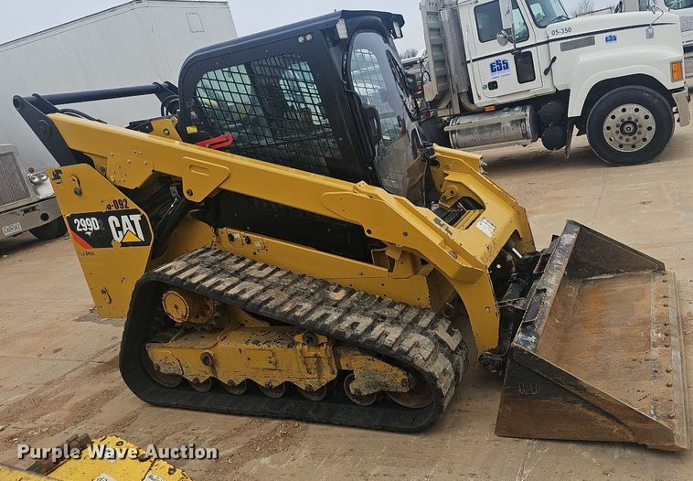 image for item EJ6100 2019 Caterpillar 299D2 tracked skid steer loader