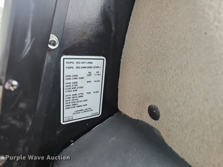 image for item EJ6100 2019 Caterpillar 299D2 tracked skid steer loader