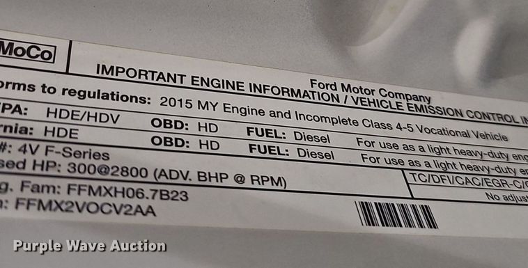 image for item EJ6106 2015 Ford F550 bucket truck