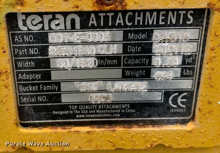 image for item KX9857 Teran CAT315 60