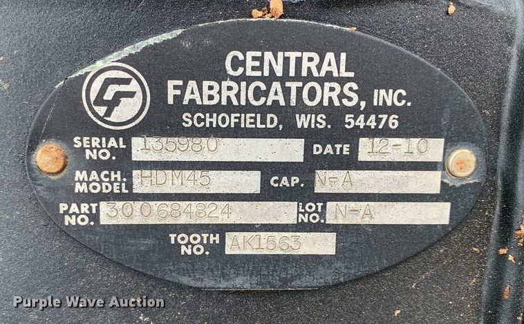 image for item KX9877 2011 Central Fabricators HDM45 16