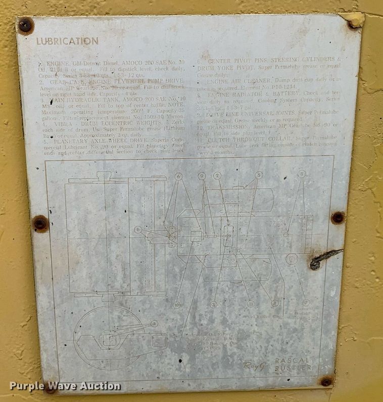 image for item KX9885 1971 Raygo Rustler single drum vibratory roller