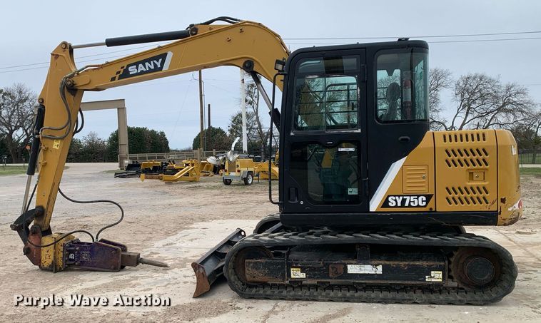 image for item KX9896 2016 Sany SY75C mini excavator