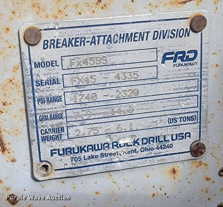 image for item LA9730 FRD FX45SS skid steer breaker