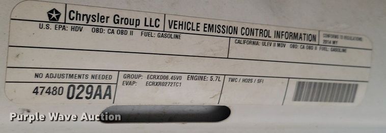 image for item LA9756 2014 Dodge  Ram 2500 pickup truck