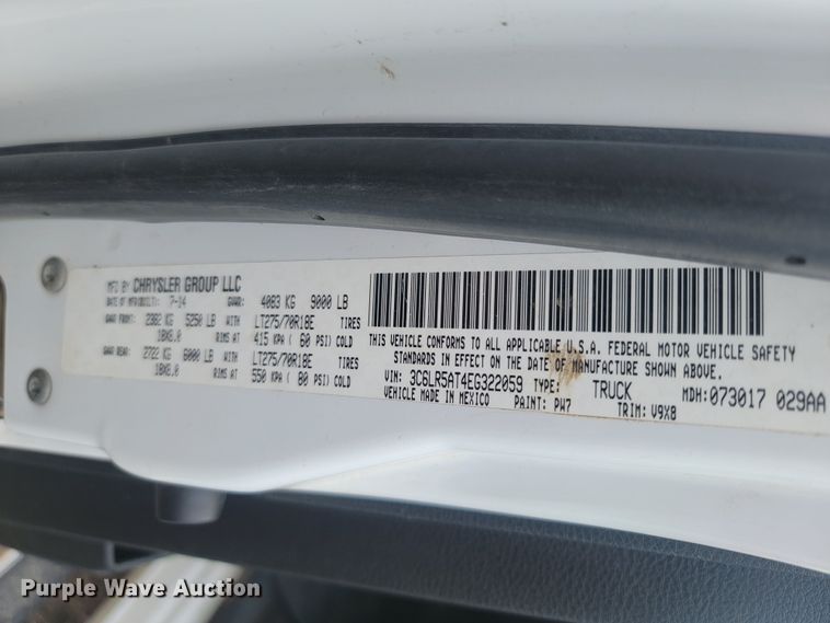 image for item LA9756 2014 Dodge  Ram 2500 pickup truck