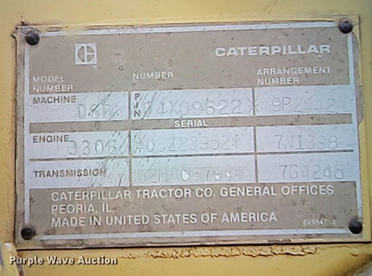 image for item LA9760 1984 Caterpillar  D6D dozer