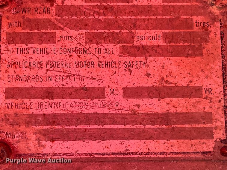 image for item LD9312 2001 Vantage T-91-SS end dump trailer