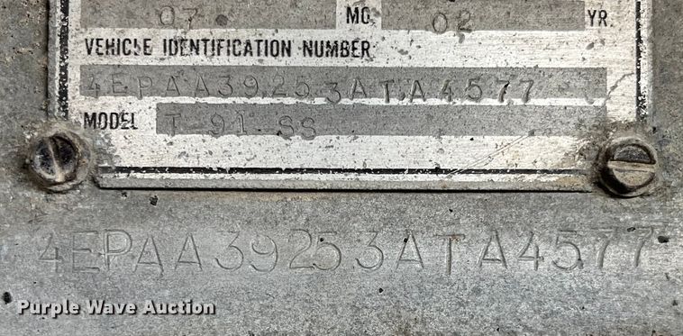 image for item LD9319 2003 Vantage T-91-SS end dump trailer