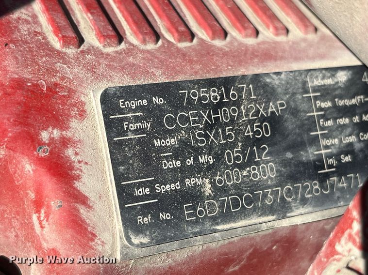 image for item LD9974 2013 Kenworth T800 grapple crane truck