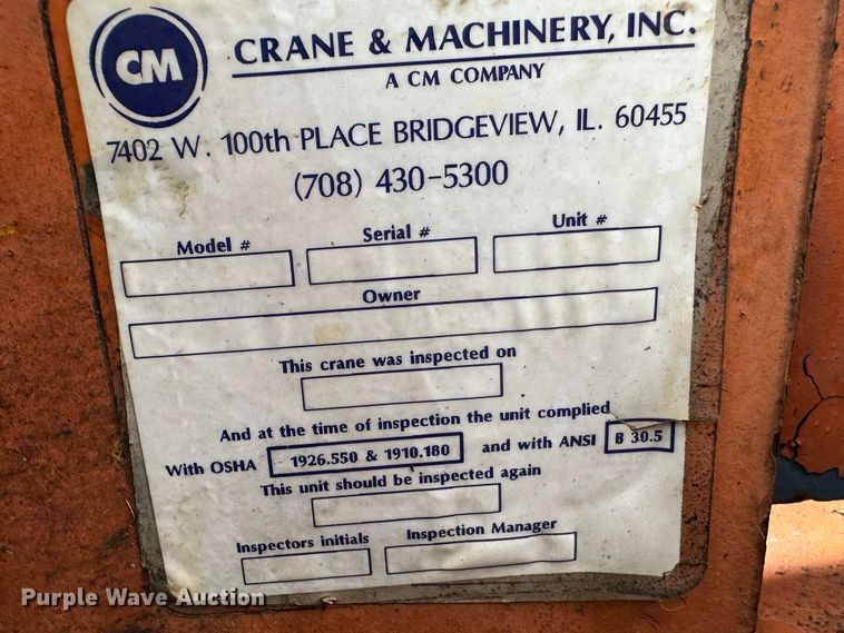 image for item LV9031 Pettibone 25RS crane