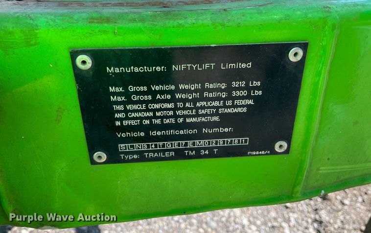 image for item LW9014 2014 Nifty Lift  TM34TGE boom lift