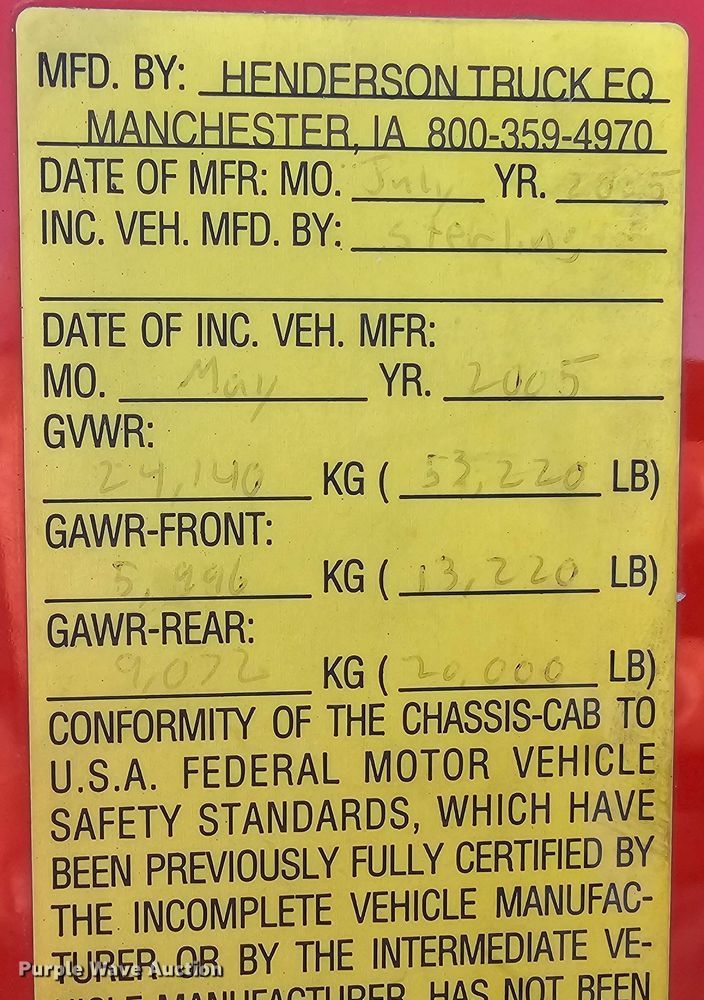 image for item MA9281 2006 Sterling  L7500 dump truck