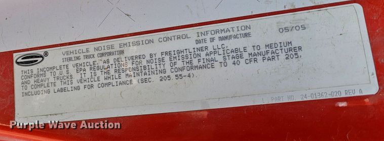 image for item MA9281 2006 Sterling  L7500 dump truck