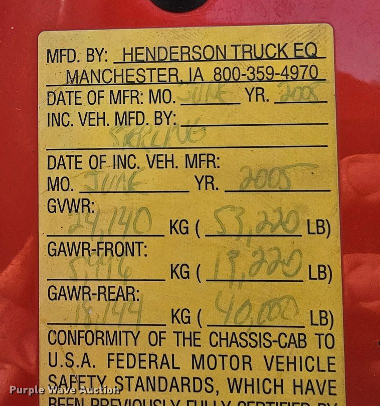 image for item MA9285 2006 Sterling L7500 dump truck