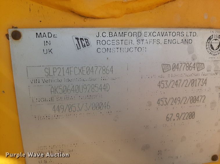 image for item MA9288 1998 JCB 214 backhoe