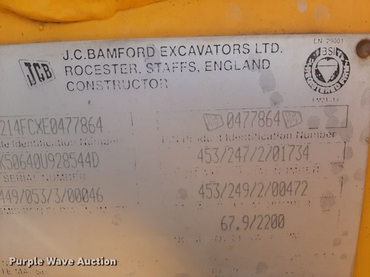 image for item MA9288 1998 JCB 214 backhoe