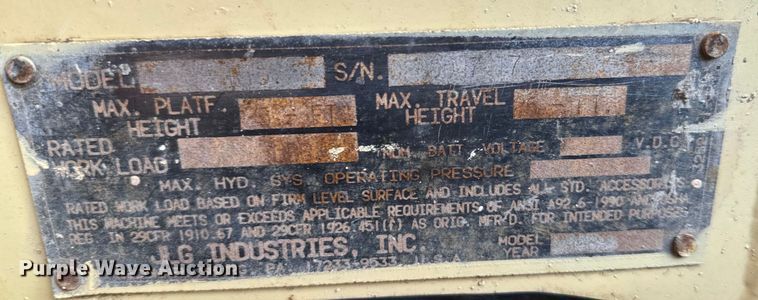 image for item NF9437 1998 JLG 25RTS scissor lift