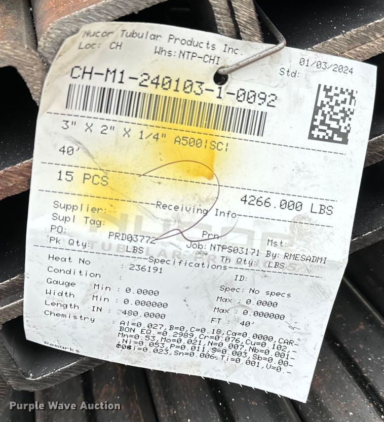image for item NH9004 (150) steel tubes
