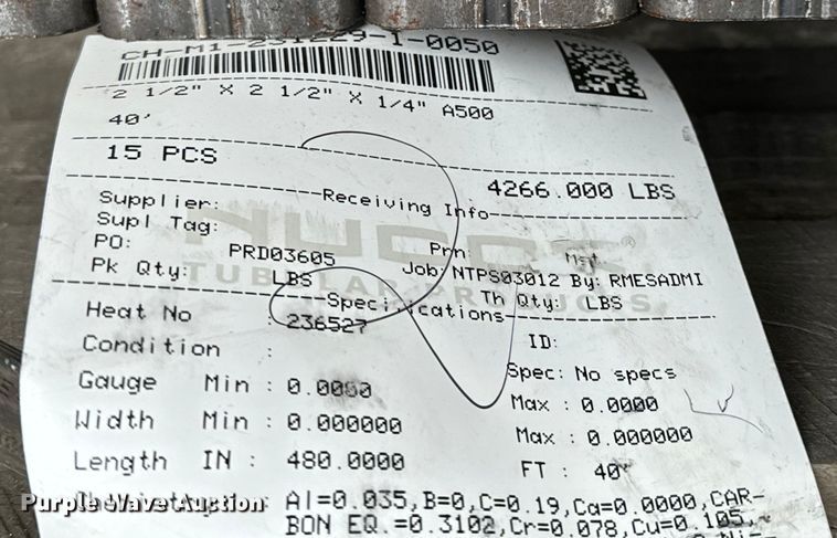 image for item NH9004 (150) steel tubes