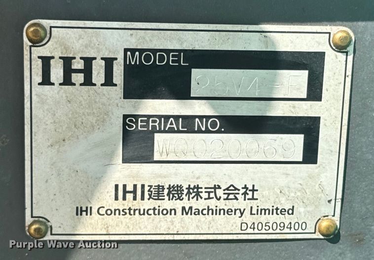 image for item NS9535 2017 IHI 25V4-F mini excavator