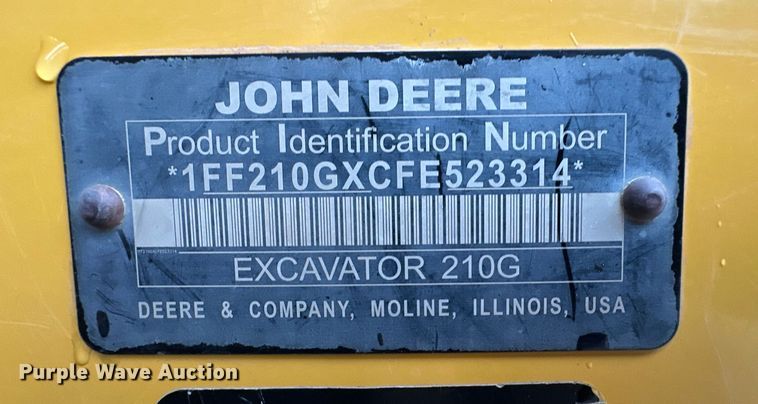 image for item OA9665 2015 John Deere 210G LC excavator