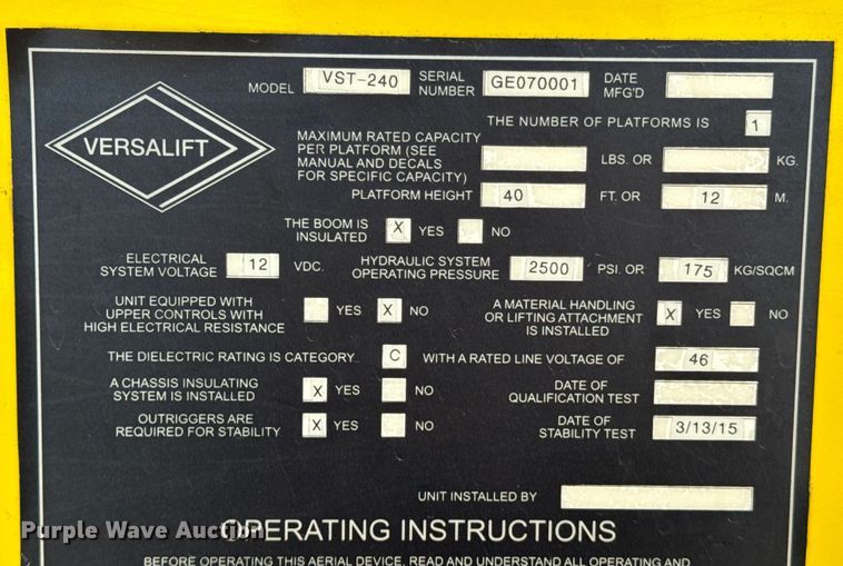 image for item OJ9661 2014 Dodge Ram 5500 bucket truck