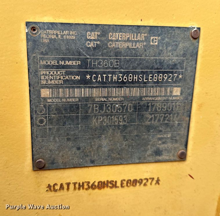 image for item OM9270 2004 Caterpillar  TH360B telehandler