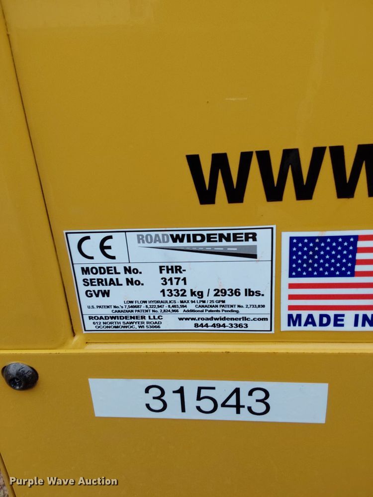 image for item OM9958 RoadWidener  FH-R skid steer road widener