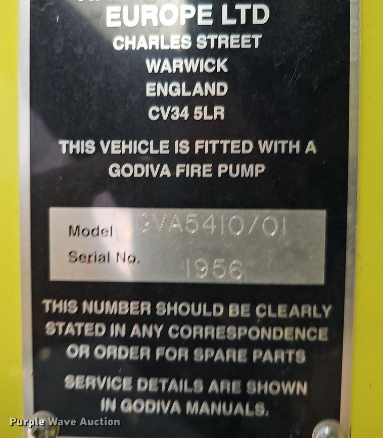 image for item DK0551 1989 Amertek M2500L fire truck