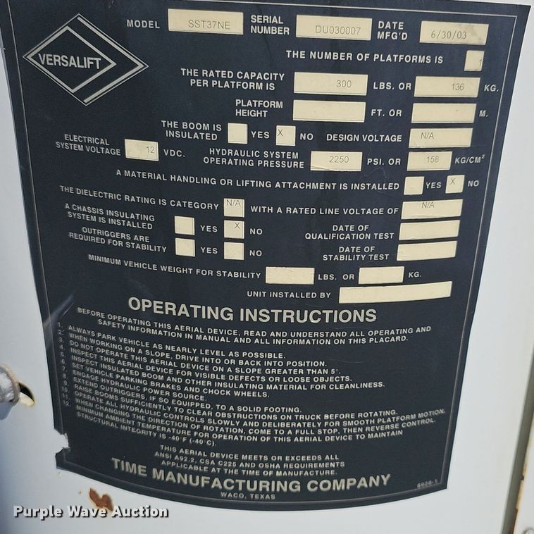 image for item DM1580 2003 Ford F450 Super Duty XL  bucket truck