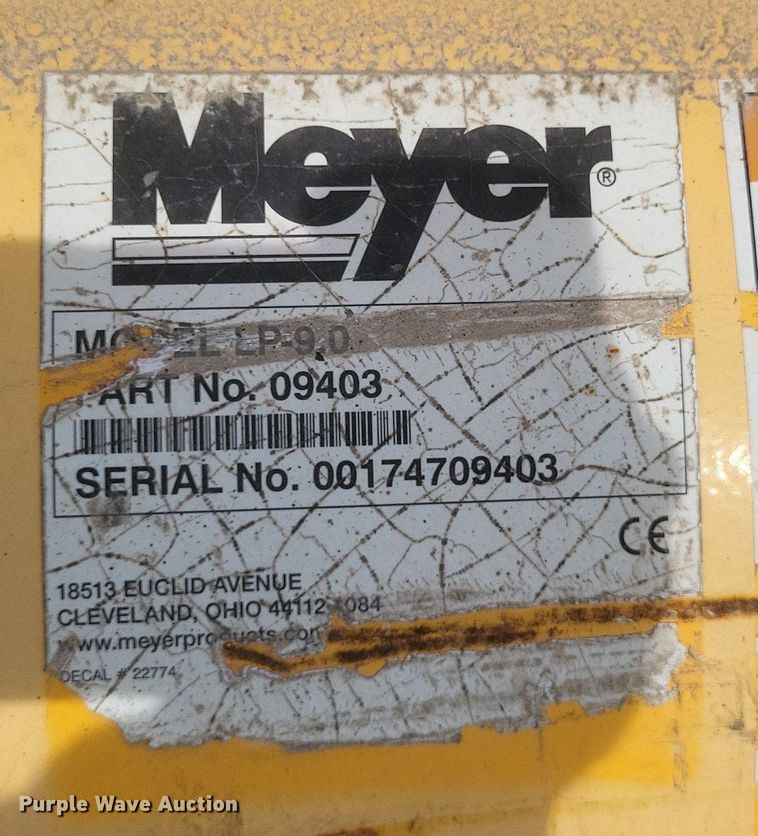 image for item DO4864 Meyer LP9.0 snow plow