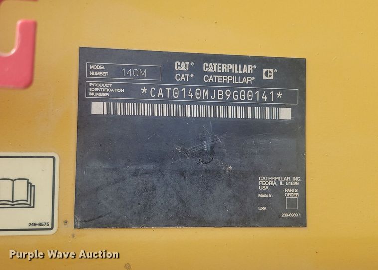 image for item DP3475 2009 Caterpillar 140M AWD motor grader