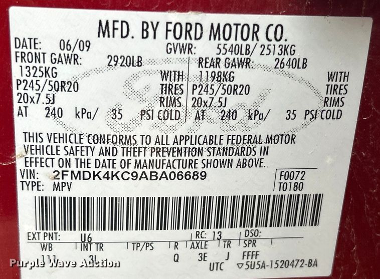 image for item DS0842 2010 Ford Edge Limited  SUV