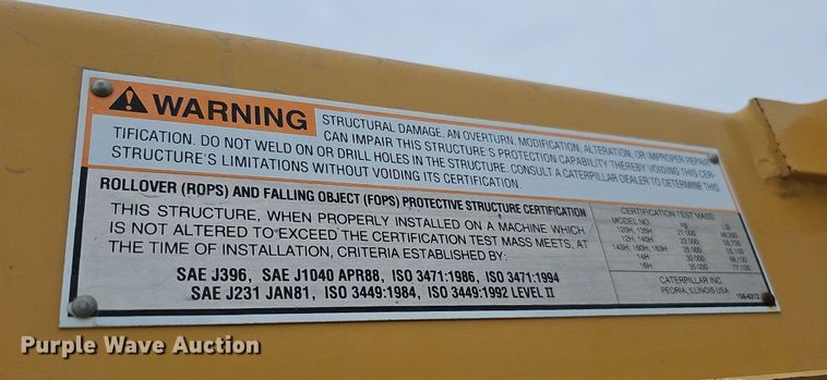 image for item DS5684 2001 Caterpillar 140H VHP  motor grader