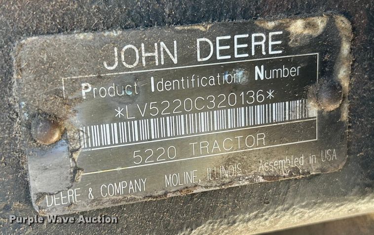 image for item EK4211 2003 John Deere 5220 tractor