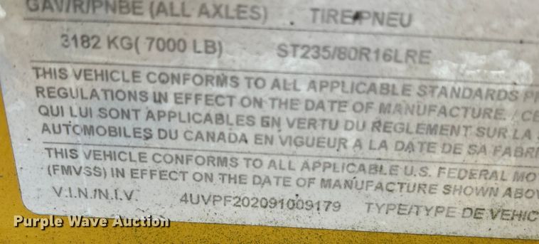 image for item EK4314 2009 Mac-Lander 20TFHWB equipment trailer