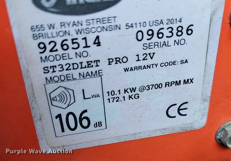 image for item EK5687 Ariens  tracked snow blower