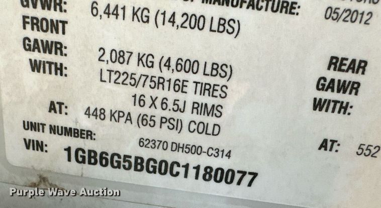 image for item EK9932 2012 Chevrolet 4500 school bus