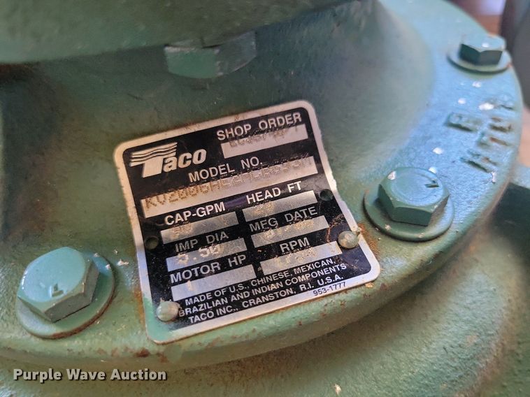 image for item LC9882 Taco recirculation pump