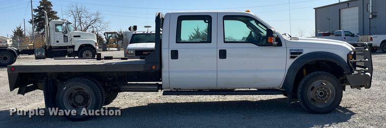 image for item LE9023 2008 Ford F450 Super Duty XL Crew Cab flatbed truck