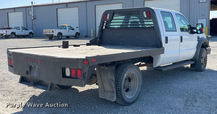 image for item LE9023 2008 Ford F450 Super Duty XL Crew Cab flatbed truck