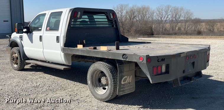 image for item LE9023 2008 Ford F450 Super Duty XL Crew Cab flatbed truck