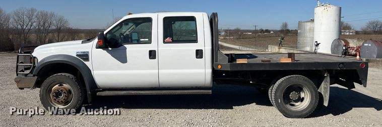 image for item LE9023 2008 Ford F450 Super Duty XL Crew Cab flatbed truck