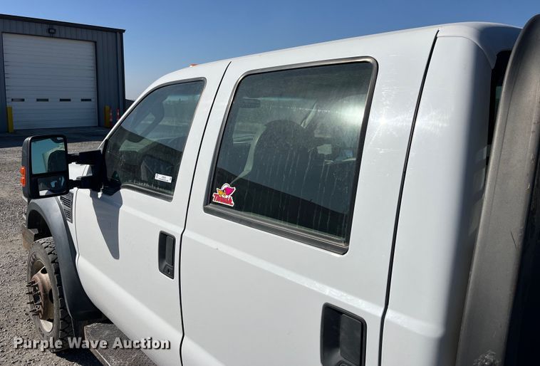 image for item LE9023 2008 Ford F450 Super Duty XL Crew Cab flatbed truck