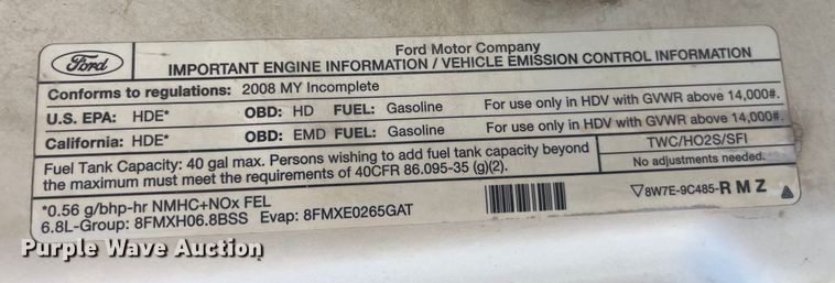 image for item LE9023 2008 Ford F450 Super Duty XL Crew Cab flatbed truck